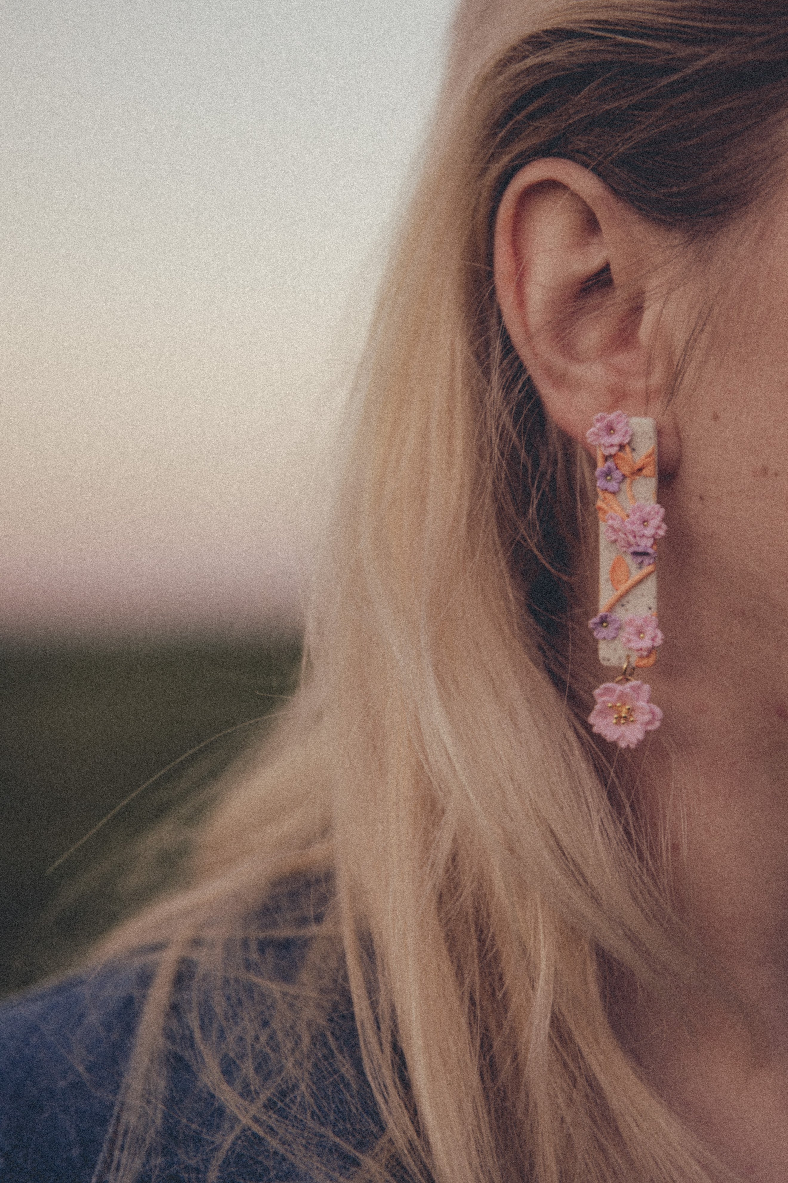 Asymmetric Flower Earrings