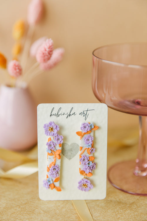 Asymmetric Flower Earrings